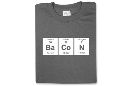 Camiseta de la composición del bacon